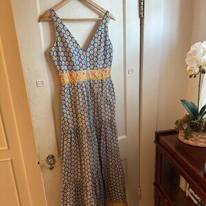 J Crew Point Sur tiered maxi dress